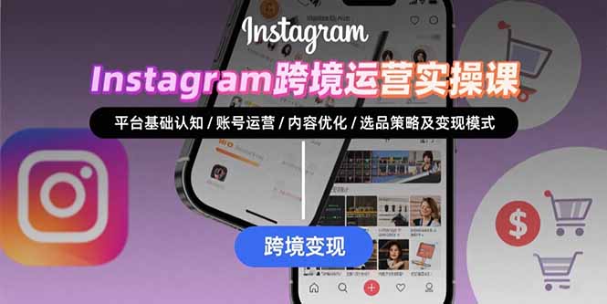 Instagram跨境运营实战：平台认知/账号运营/内容优化/选品策略及变现模式-二当家网创资源站