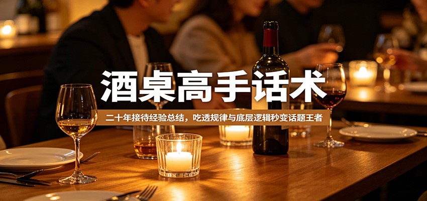 酒桌高手话术:二十年接待经验总结,吃透规律与底层逻辑秒变话题王者-二当家网创资源站