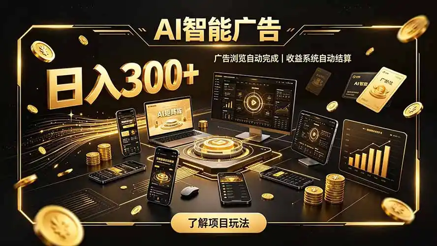 自研 AI 系统｜轻资产起步｜长期稳定收益｜宝妈 上班族轻轻松松日入300+-二当家网创资源站