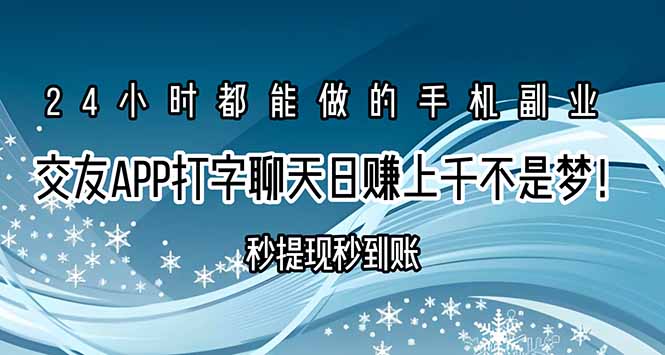 交友APP打字聊天赚钱秒提现秒到账，日赚上千不是梦！-二当家网创资源站