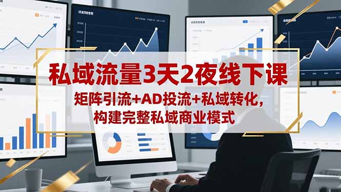 私域流量3天2夜线下课，矩阵引流+AD投流+私域转化，构建完整私域商业模式-二当家网创资源站