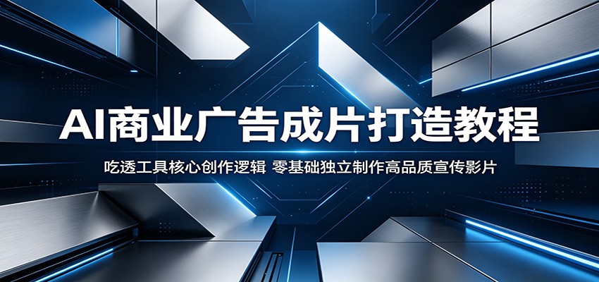 AI商业广告成片打造教程：吃透工具核心创作逻辑，零基础独立制作高品质宣传影片-二当家网创资源站