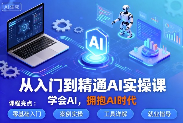 从入门到精通AI实操课，学会AI，拥抱AI时代-二当家网创资源站