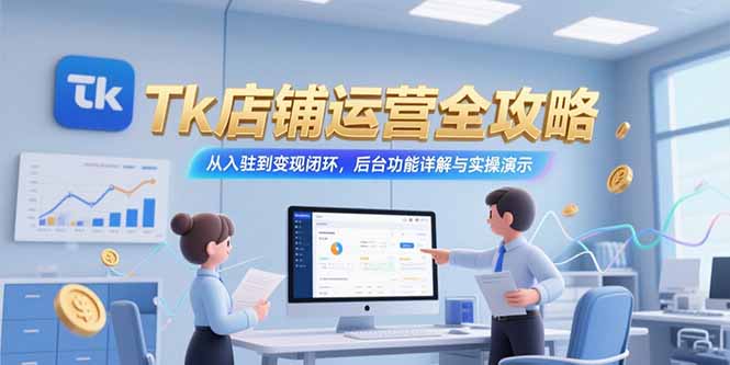 Tk店铺运营全攻略，从入驻到变现闭环，后台功能详解与实操演示-二当家网创资源站