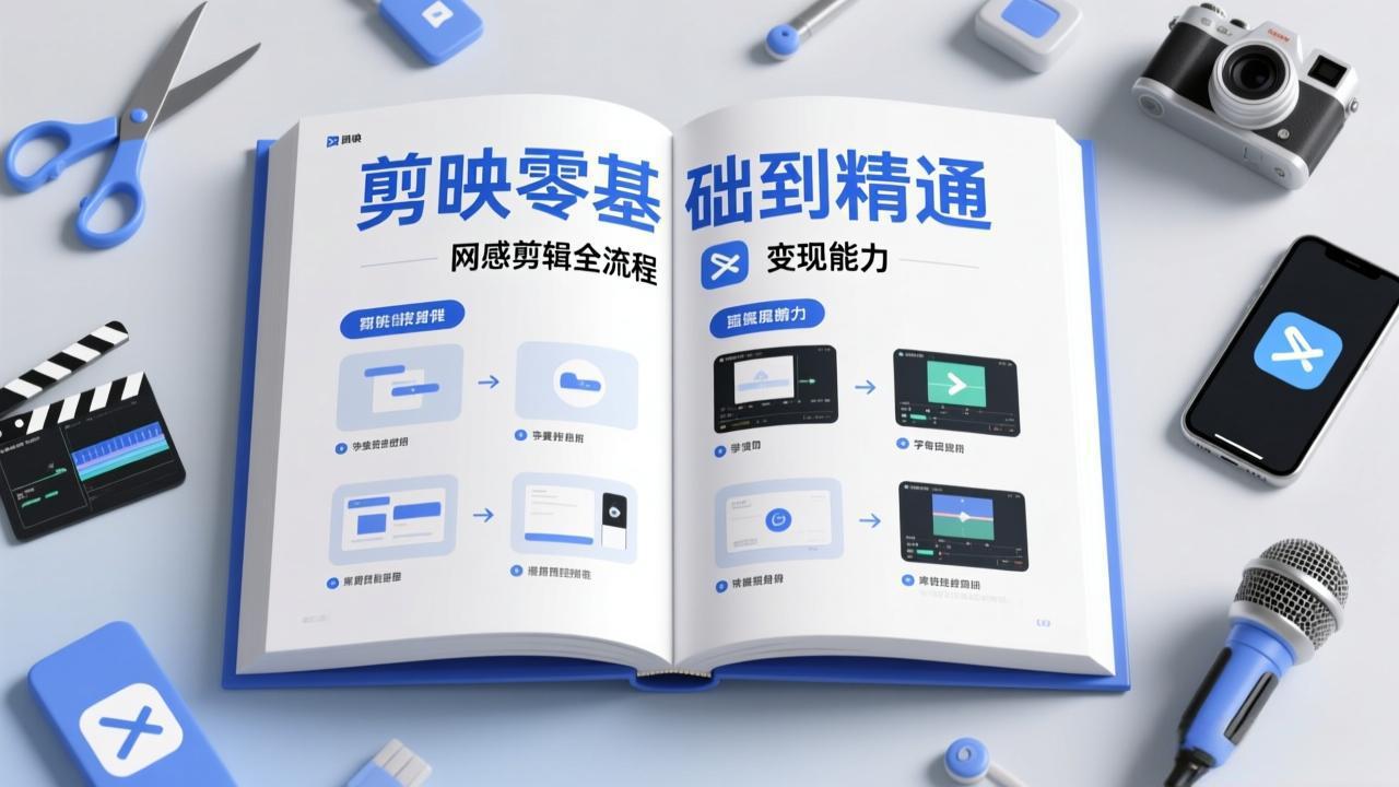 剪映零基础也能快速上手,从入门到精通掌握网感剪辑全流程,掌握能直接变现的剪辑能力-二当家网创资源站