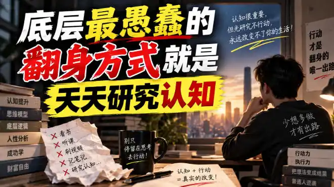 付费文章：底层最愚蠢的翻身方式就是天天研究认知-二当家网创资源站