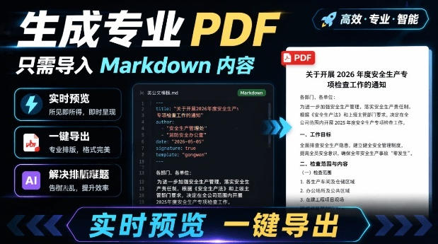只需导入Markdown内容，实时预览一键导出专业PDF！轻松解决AI生成内容排版问题Presto-二当家网创资源站