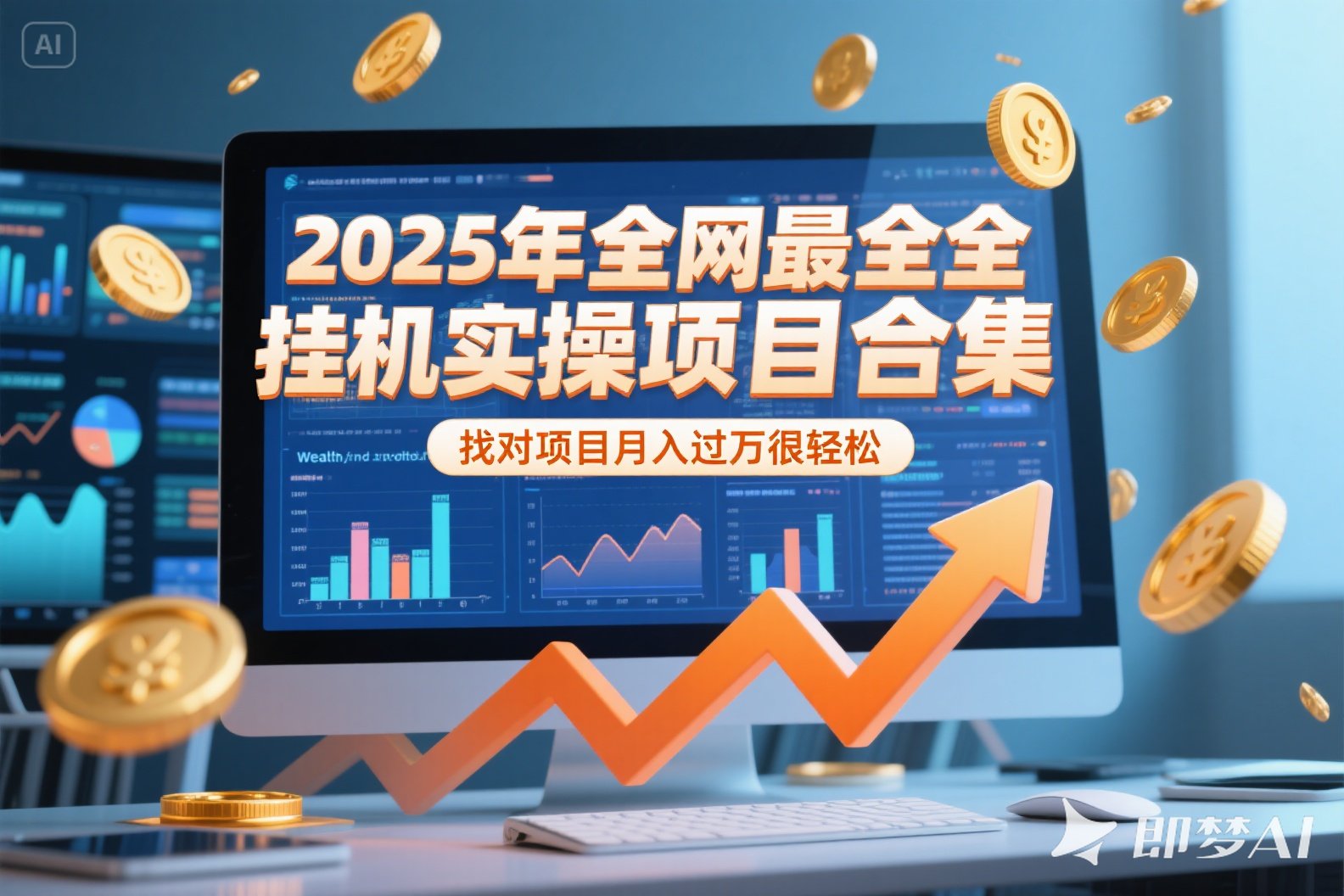 2025年挂机实操项目实操演练，挂机类型，AI直播类型，轻资产创业类型…-二当家网创资源站