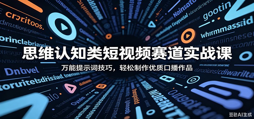 思维认知类短视频赛道实战课:万能提示词技巧,轻松制作优质口播作品-二当家网创资源站