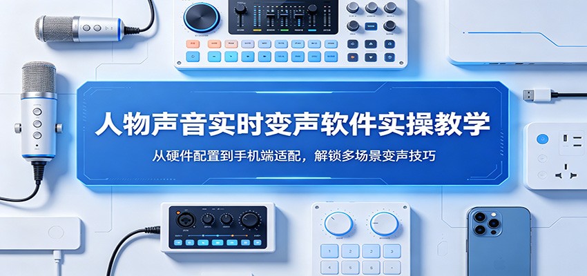 人物声音实时变声软件实操教学：从硬件配置到手机端适配，解锁多场景变声技巧-二当家网创资源站