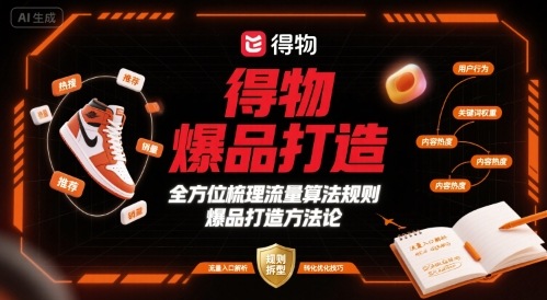 得物爆品打造，全方位梳理得物流量算法规则爆品打造规则-二当家网创资源站