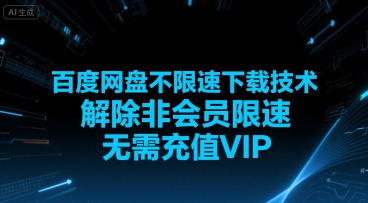 百度网盘不限速下载技术，解除非会员限速，无需充值VIP-二当家网创资源站