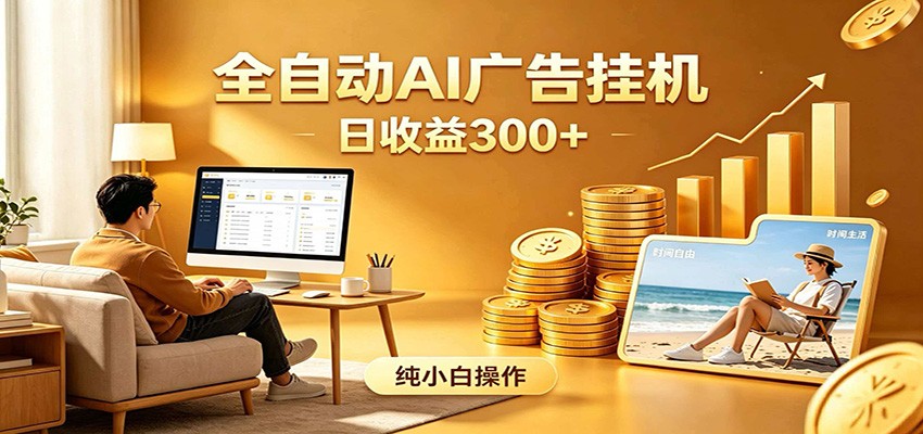 AI风口项目，全程解放双手，后台自动运行赚取收益，每天稳定收益300+-二当家网创资源站
