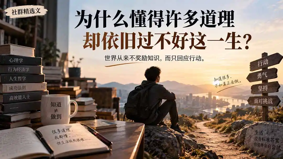 社群精选文:为什么懂得许多道理却依旧过不好这一生?-二当家网创资源站