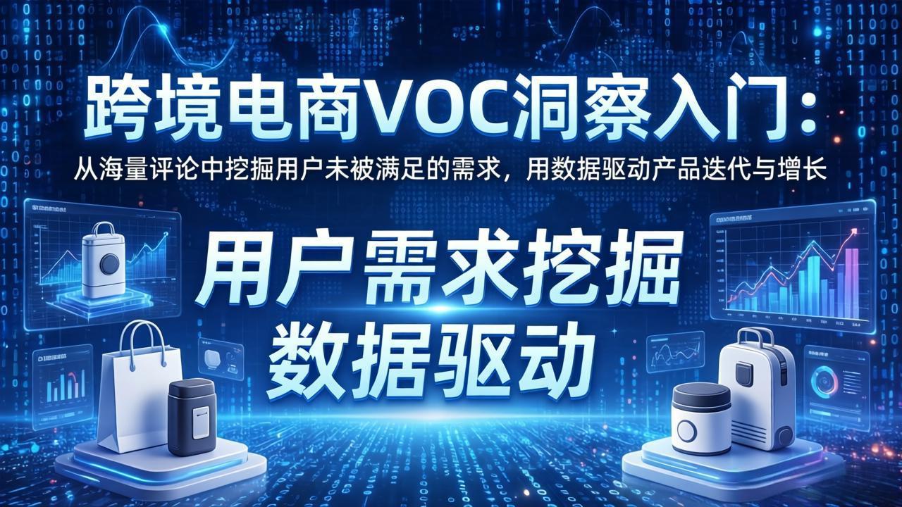 跨境电商VOC洞察入门:从海量评论中挖掘用户未被满足的需求,用数据驱动产品迭代与增长-二当家网创资源站