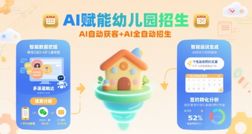 AI赋能幼儿园招生，AI自动获客+AI全自动招生-二当家网创资源站