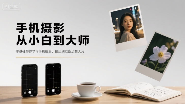 手机摄影从小白到大师，零基础带你学习手机摄影，拍出朋友圈点赞大片-二当家网创资源站