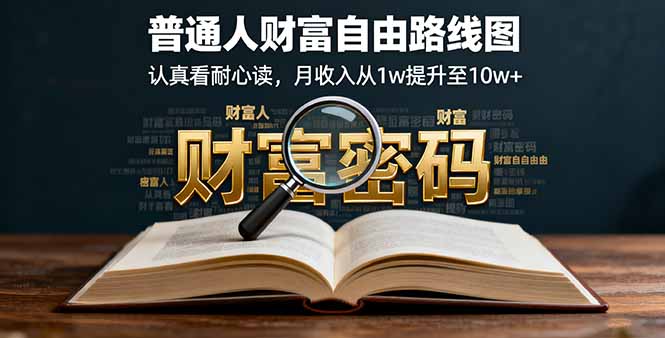 某付费文：普通人财富自由路线图，认真看耐心读，月收入从1w提升至10w+-二当家网创资源站