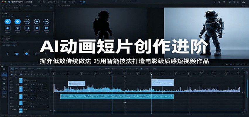 AI动画短片创作进阶：摒弃低效传统做法，巧用智能技法打造电影级质感短视频作品-二当家网创资源站