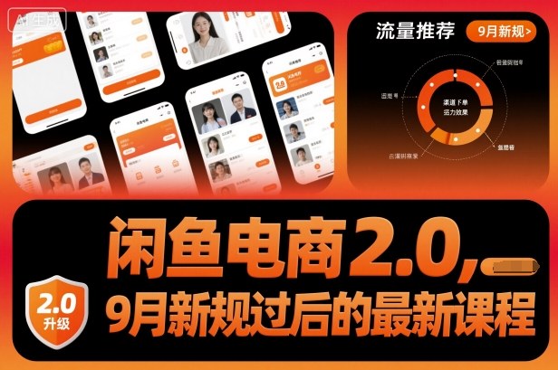 闲鱼电商2.0，9月新规过后的最新课程-二当家网创资源站