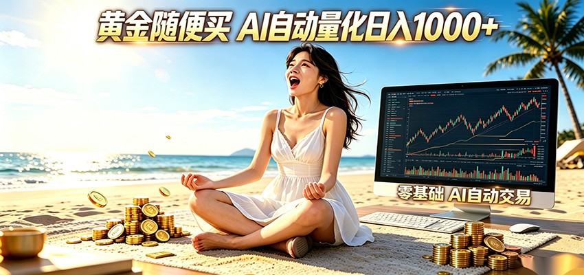 黄金随便买？AI自动外汇量化交易 在家当皇帝 日入1000+-二当家网创资源站