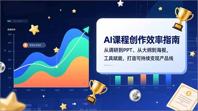 AI课程创作效率指南，从调研到PPT、从大纲到海报，工具赋能，打造可持续变现产品线-二当家网创资源站