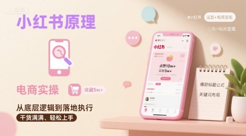小红书原理以及详细实操流程，小红书电商教程-二当家网创资源站