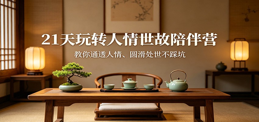 21天玩转人情世故陪伴营：教你通透人情、圆滑处世不踩坑-二当家网创资源站