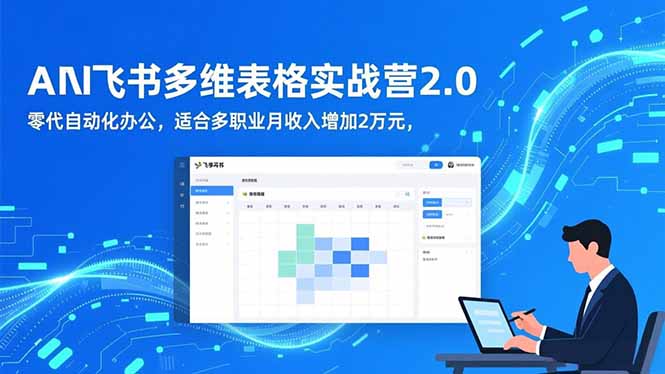 AI+飞书多维表格实战营2.0:零代码自动化办公,适合多职业月收入增加2万元-二当家网创资源站