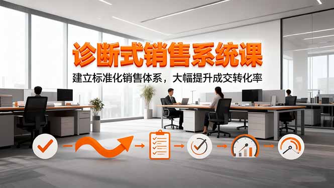 诊断式销售系统课,建立标准化销售体系,大幅提升成交转化率-二当家网创资源站