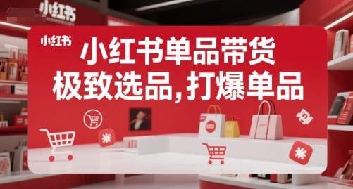 小红书单品带货，极致选品，打爆单品-二当家网创资源站