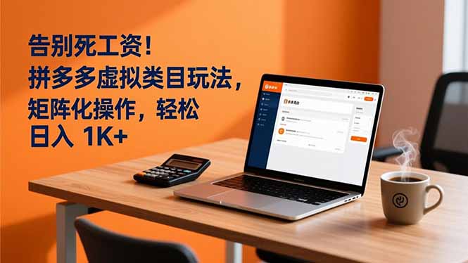 告别死工资！拼多多虚拟类目玩法，矩阵化操作，轻松日入 1K+-二当家网创资源站