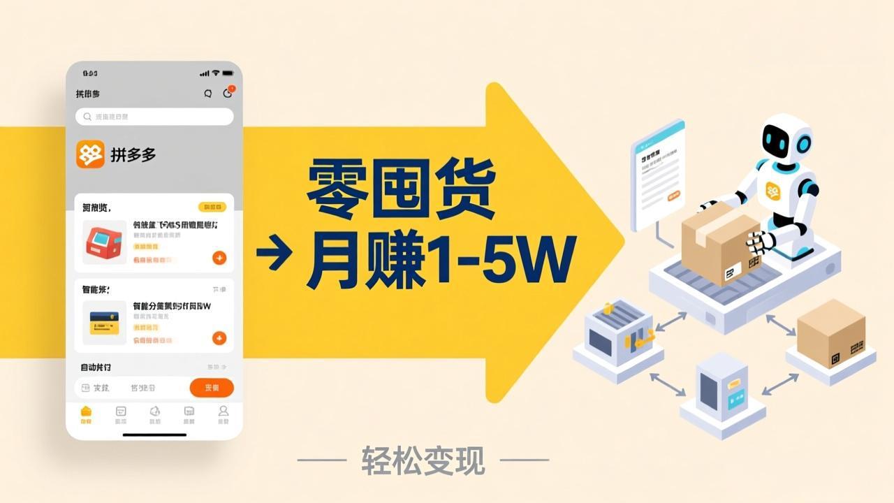 不用囤货不用跑单!拼多多虚拟玩法,机器人管理发货和客服,帮你月赚 1-5W-二当家网创资源站