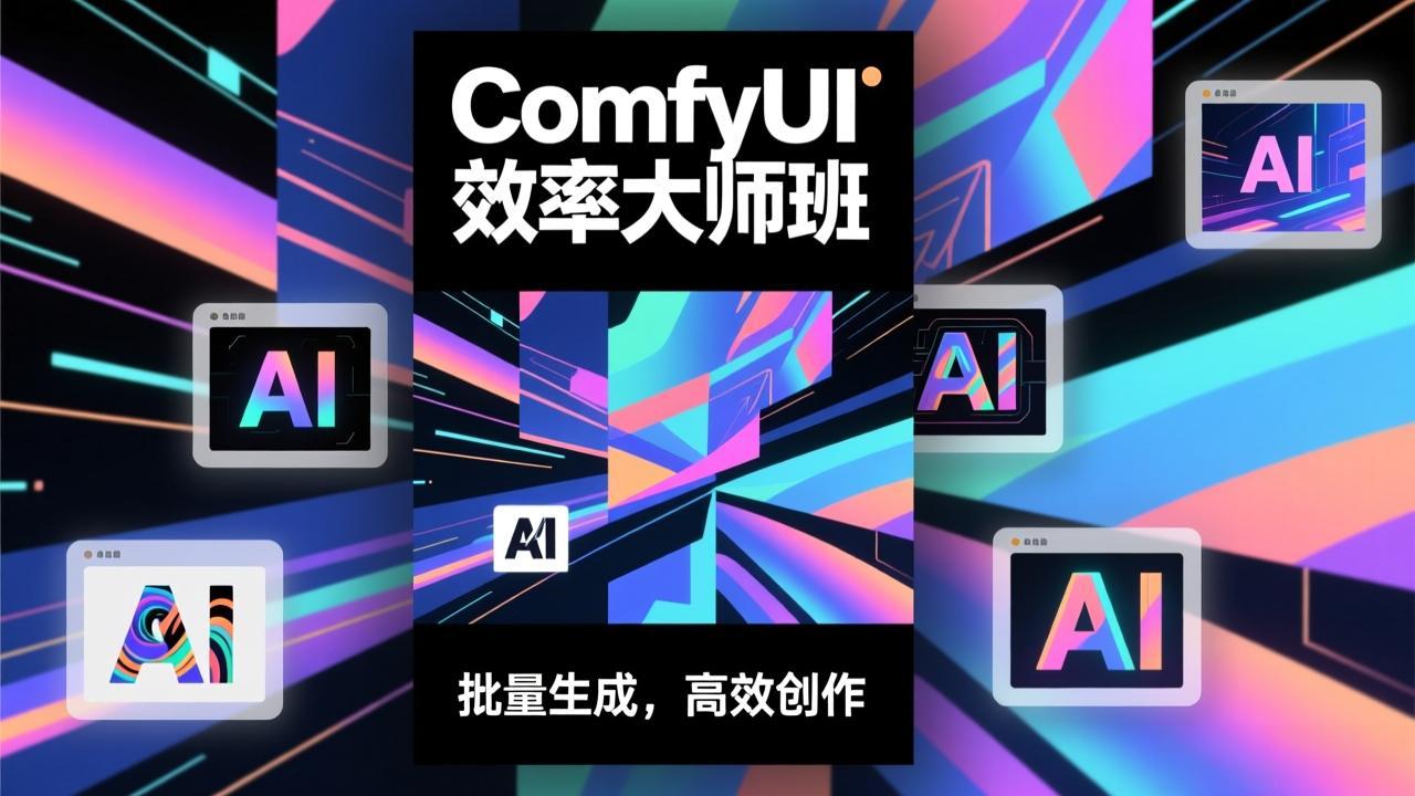 ComfyUI效率大师班：工作流搭建，批量生成，将个人AI出图效率提升5-10倍，月接单收入1-3万-二当家网创资源站