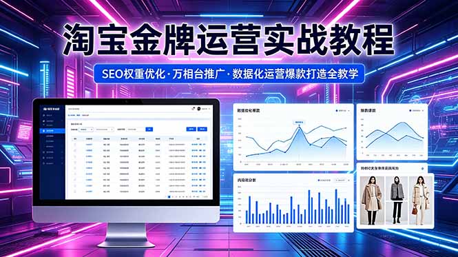 2026 淘宝金牌运营实战教程，SEO权重优化万相台推广，数据化运营爆款打造全教学-二当家网创资源站