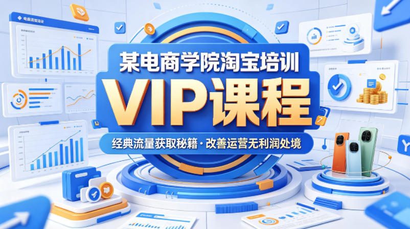 某电商学院淘宝培训VIP课程，各种经典有用的流量获取秘籍，改善运营产品没利润的处境(2026年5月)-二当家网创资源站