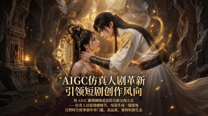 AIGC仿真人《合欢宗》短剧教学，用AIGC解锁缠绵爱恋的全新呈现方式，让跨时空故事创作零门槛、高品质，重构短剧生态-二当家网创资源站