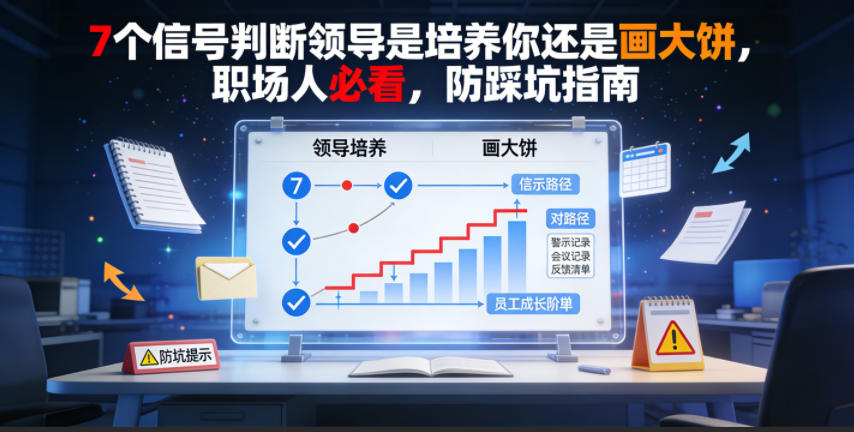 付费文章:7个信号判断领导是培养你还是画大饼,职场人必看,防踩坑指南-二当家网创资源站