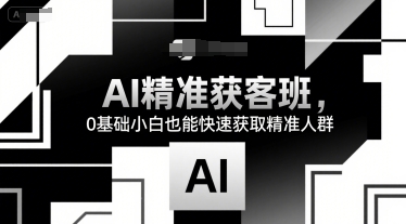 AI精准获客班，0基础小白也能快速获取精准人群-二当家网创资源站