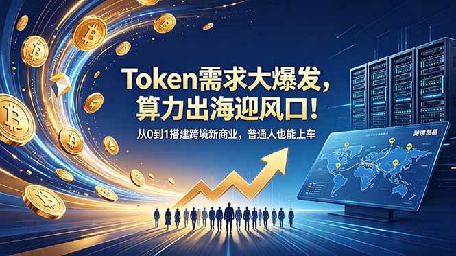 Token需求大爆发,算力出海迎风口!从0到1搭建跨境新商业,普通人也能上车-二当家网创资源站