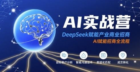 AI实战营：DeepSeek赋能产业商业招商，AI赋能招商全流程-二当家网创资源站