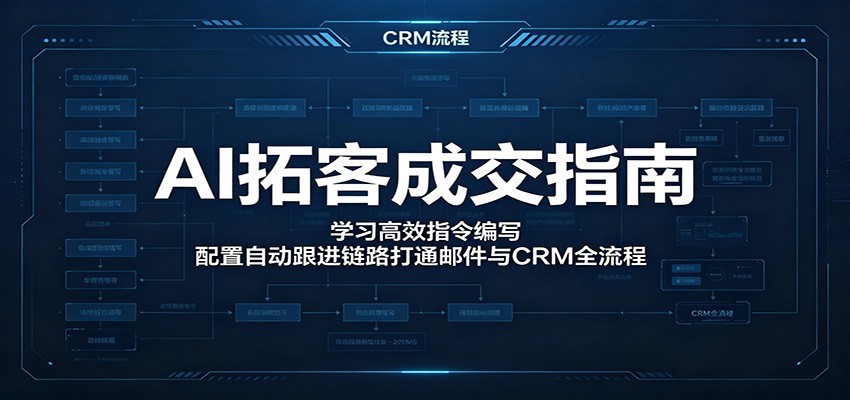 AI拓客成交指南：学习高效指令编写，配置自动跟进链路打通邮件与CRM全流程-二当家网创资源站