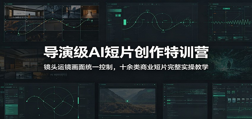 导演级AI短片创作特训营：镜头运镜画面统一控制，十余类商业短片完整实操教学(更新)-二当家网创资源站