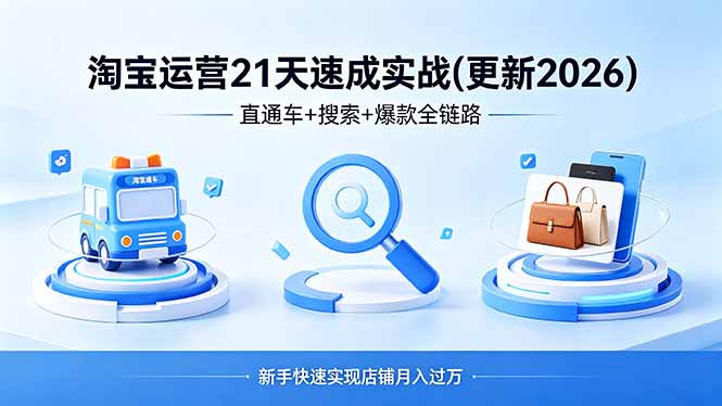 淘宝运营21天速成实战(更新4月-二当家网创资源站