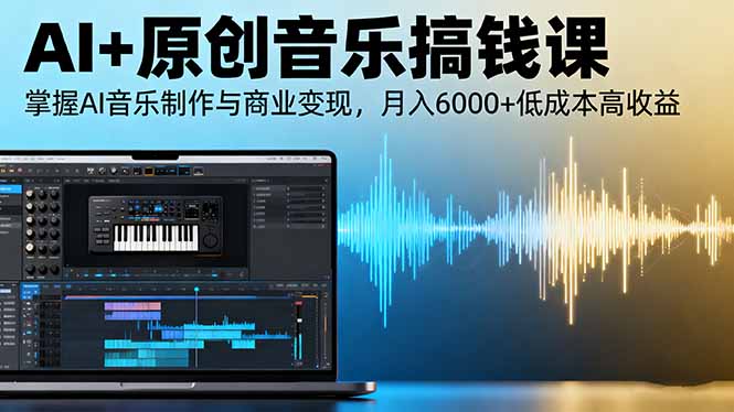 AI+原创音乐搞钱课：掌握AI音乐制作与商业变现，月入6000+低成本高收益-二当家网创资源站