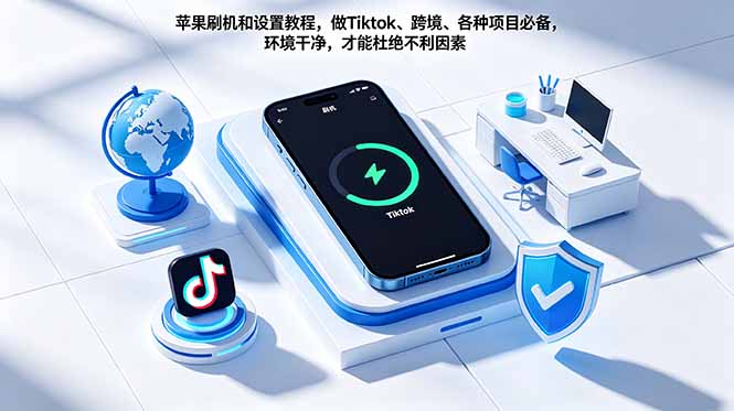 苹果刷机和设置教程，做Tiktok、跨境、各种项目必备，环境干净，才能杜绝不利因素-二当家网创资源站