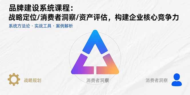 品牌建设系统课程：战略定位/消费者洞察/资产评估，构建企业核心竞争力-二当家网创资源站