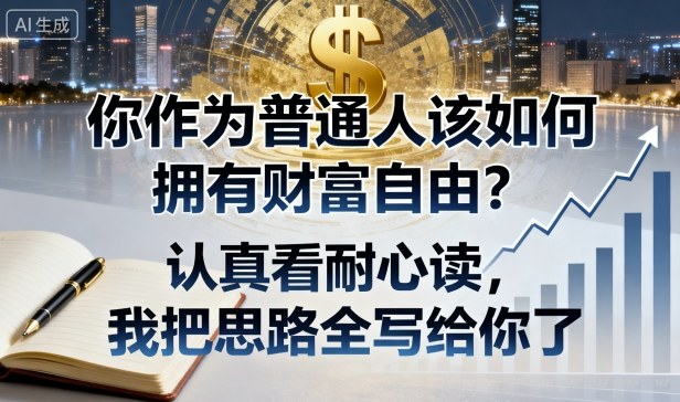 付费文章：你作为普通人该如何拥有财富自由？认真看耐心读，我把思路全写给你了-二当家网创资源站