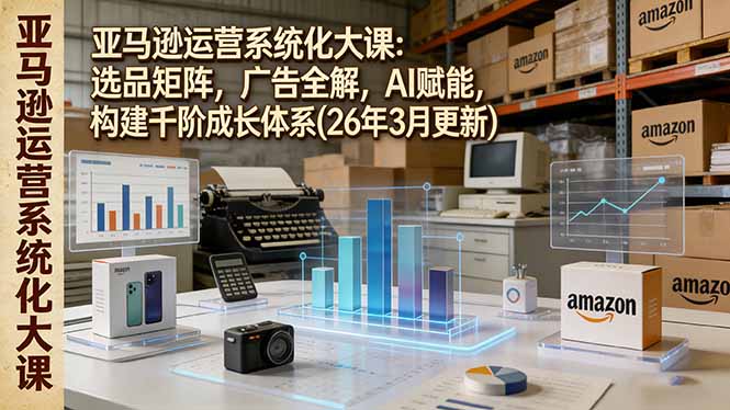 亚马逊运营系统化大课：选品矩阵，广告全解，AI赋能，构建千阶成长体系(26年3月更新-二当家网创资源站