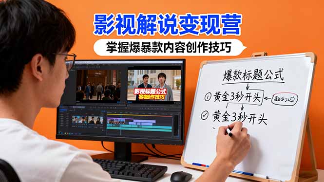 影视解说变现营:通过30+实战案例爆款内容创作技巧,掌握影视解说盈利密码-二当家网创资源站
